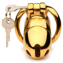 Master Series Midas 18K Gold-Plated Locking Chastity Cage - Image 5
