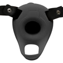 2 Inch Erection Realistic Silicone Penis Sheath Black - silicone sheath with harness for enhanced partnered play