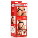 Size Matters 2 Inch Realistic Silicone Penis Sheath Light packaging with adjustable harness and insertable shaft features.