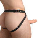 Size Matters 2 Inch Realistic Silicone Penis Sheath Light worn with an adjustable harness, showcasing a realistic design.