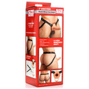 2 Inch Erection Smooth Silicone Penis Sheath Light packaging showcasing features and adjustable harness.