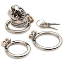 Master Series Caged Cougar Locking Chastity Cage with stainless steel rings and keys