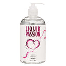 Liquid Passion Natural Water Based Lubricant 16 Oz bottle with heart design and pump dispenser.