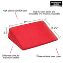 Bedroom Bliss Small Love Cushion Sex Position Wedge Red with high-density comfort foam and washable covers.