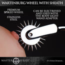 Wartenburg Wheel with Sheath for electrostimulation, made of stainless steel, premium spiked wheel design.
