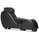 Detachable Kinky Couch Sex Chaise with Love Pillows Black stylishly designed for home use.