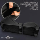 Zipper pouch for Detachable Kinky Couch Sex Chaise with Love Pillows Black enables easy and quick access to storage.