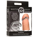 Master Series Kingpin Stainless Steel Glans Ring 24mm packaging with finger and design details.