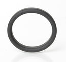 Boneyard Silicone Cock Ring 50mm Black displayed against a white background, showcasing its sleek design.
