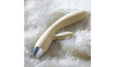 Alice Rabbit Vibrator Khaki by Svakom, a sleek silicone sex toy on a soft surface.