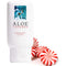 Aloe Cadabra Peppermint Tingle lubricant bottle next to peppermint candies, emphasizing natural ingredients and wellness.