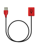 Aneros Helix Syn V Vibrating Prostate Massager charging USB cable in red and black, designed for easy connectivity.
