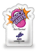 SMACK Tarts Sour Grape Lube 3 ml packaging showcasing grape flavor and lickable lubricant.