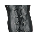 Close-up of Strict Leather Premium Sleep Sack Large Black showcasing detailed lace-up design and high-quality leather.