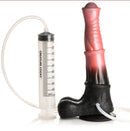 CREATURE COCKS Centaur Explosion Squirting Dildo with syringe and hose for enhanced pleasure and fantasy fulfillment.