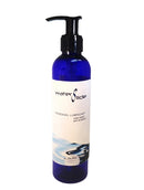Earthly Body Water Slide Personal Lubricant 8 Oz in a blue bottle with a pump top for smooth intimacy.