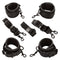 Nocturnal™ Collection Bed Restraints - Adjustable Black Cuffs and Tethers Set for Restraint Play