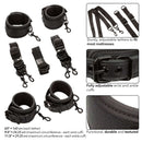 Nocturnal™ Collection Bed Restraints with adjustable cuffs and tethers, featuring durable textured straps and secure buckle closures.