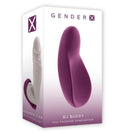 Gender X BJ Buddy Hand Vibrator Purple packaging showcasing its ergonomic design for targeted stimulation.