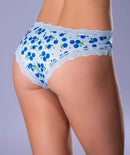 Sweet Treats Boy Short with Blueberry Print and Lace Trim in L/XL, Back View