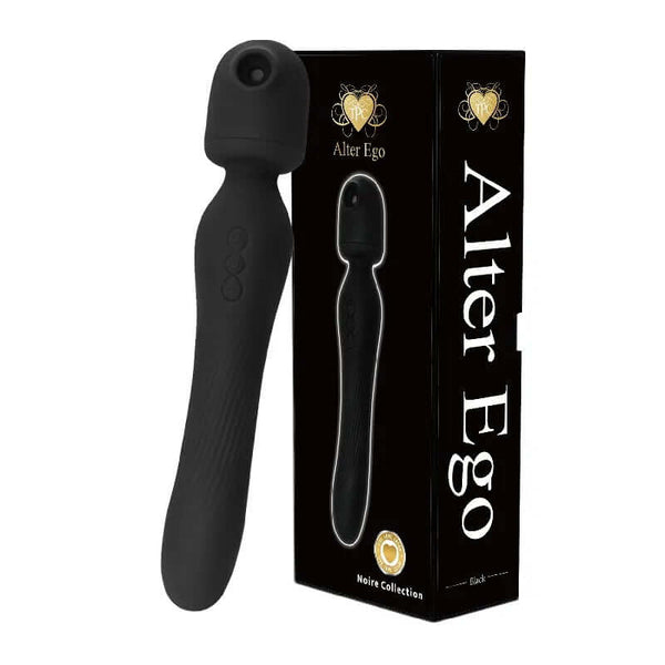 Alter Ego Ultra Wand in Black, powerful massager with 3 functions and sleek design for personalized pleasure experiences.