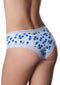 Sweet Treats Crotchless Boy Short in Blueberry print with lace trim, S/M.