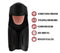 Black vibrating penis stimulator with 10 modes, tongue stimulators, satin feel, and open sleeve, made of platinum cured silicone.