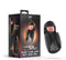 M for Men Lickety Split Black vibrating penis stimulator with box, featuring 10 modes for enhanced pleasure and satisfaction.