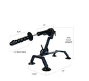 Fetish Fantasy Body Dock Pro Sex Machine with suction feet and adjustable thrust, dimensions labeled for size reference.
