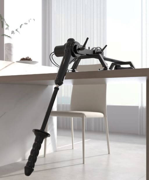 Fetish Fantasy Body Dock Pro Sex Machine with adjustable thrusting power in a modern room setting.