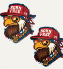 Born Free Red White & Blue American Glory Eagle Nipple Covers featuring bold eagle design with patriotic colors.