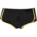 Boundless™ Black & Yellow Brief 2X/3X harness with reinforced O-ring for discreet and comfortable wear.
