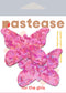Pastease Butterfly Shattered Disco Ball Pink Pasties packaging featuring glittery butterfly nipple covers.