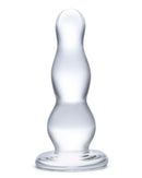 Glass Butt Plug 4 Inches handcrafted glass anal plug for smooth stimulation and elegant design.