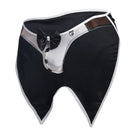Mob Buttler Costume Black Small featuring a playful tuxedo design with bow tie and buttons for humorous occasions.