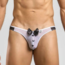 Mob Buttler Costume Black Large featuring a playful design with buttons and a bowtie for an intriguing look.