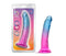 B Yours Beautiful Sky 7.5" dildo with gradient design and suction cup, packaged for maximum pleasure and enjoyment.