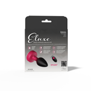 Eluxe Vibrating Anal Plug Small Ruby Ombre With Remote packaging showcasing features and design of the product.
