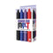 9'S Make Me Melt Candle Pastellines pack of four in black, blue, purple, and red, designed for erotic wax play and BDSM fun.