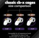 Classic CB-X cages size comparison chart showing differences between CB-6000S, CB-3000, and CB-6000 with respective cage sizes.