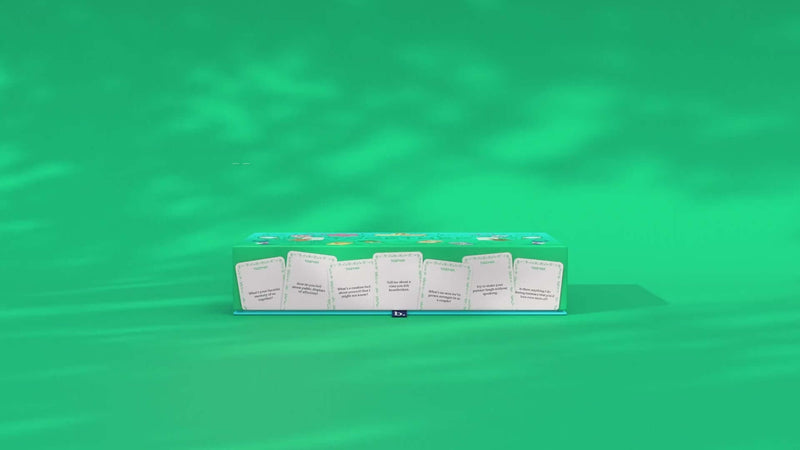 Biird x Jouissance Club Together Couples Card Game box featuring conversation cards on a green background.