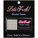 Lets Fuck Scratch Tickets 8 Pc set featuring playful scratch-off activities for fun intimate moments.