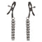 Euphoria Chain Nipple Clamps - adjustable with soft pads and dual chains for sensory play