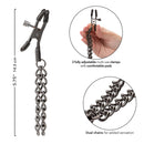 Euphoria Chain Nipple Clamps - Adjustable with soft padded tips and dual chains for heightened sensation and pleasure.