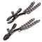 Euphoria Chain Nipple Clamps - Adjustable, soft-padded clamps with dual chains for sensory play.