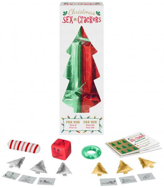 Christmas Sex Crackers For Him and Her Surprise Gifts packaging with festive contents and playful surprises.