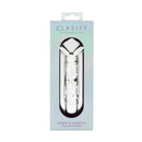 Clarity Heras Caress Glass Dildo in elegant packaging showcasing its unique design and premium quality.