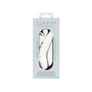 Clarity Heras Tempest Glass Dildo packaging featuring a sleek design and handcrafted glass.