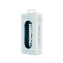 Clarity Seraphic Ripple Glass Dildo packaging featuring a handblown glass design with wave-like ridges.