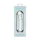 Clarity Seraphic Spiral Glass Dildo packaging showcasing its unique design and artistic elegance.